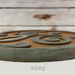 Plaque en métal en aluminium coulé GE General Electric Émblème Logo 13 VTG