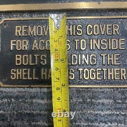 Plaque en métal vintage GE General Electric Générateur de courant alternatif 1918