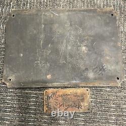 Plaque en métal vintage GE General Electric Générateur de courant alternatif 1918