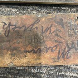 Plaque en métal vintage GE General Electric Générateur de courant alternatif 1918