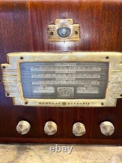 Pour La Réparation Vintage General Electric Ge He-74 Tube Radio Wood 1939 Am Shortwave
