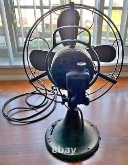 Projet de ventilateur GE General Electric antique de 100 ans avec 4 pales en laiton de 12 pouces