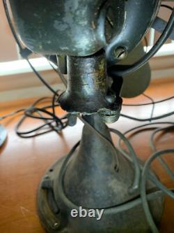 Projet de ventilateur GE General Electric antique de 100 ans avec 4 pales en laiton de 12 pouces