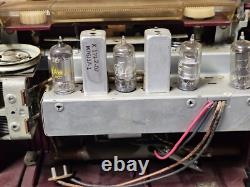 RADIO PORTABLE AM VINTAGE 1952 General Electric Bourgogne 4-Tubes, Modèle 607