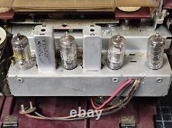 RADIO PORTABLE AM VINTAGE 1952 General Electric Bourgogne 4-Tubes, Modèle 607