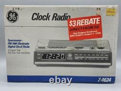 RADIO-RÉVEIL NUMÉRIQUE VINTAGE GE FM/AM Modèle 7-4624 Finition Bois, SCELLÉ EN USINE