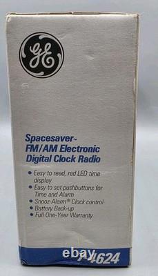 RADIO-RÉVEIL NUMÉRIQUE VINTAGE GE FM/AM Modèle 7-4624 Finition Bois, SCELLÉ EN USINE