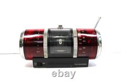 RADIO TRANSISTOR ANTIQUE GÉNÉRAL ÉLECTRIQUE VINTAGE DES ANNÉES 1970 PSYCHÉDÉLIQUE EN FONCTIONNEMENT