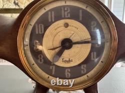 RARE HORLOGE DE PROPELLER D'AVION VINTAGE GENERAL ELECTRIC DES ANNÉES 1940 EUREKA ALARME FONCTIONNE