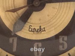 RARE HORLOGE DE PROPELLER D'AVION VINTAGE GENERAL ELECTRIC DES ANNÉES 1940 EUREKA ALARME FONCTIONNE