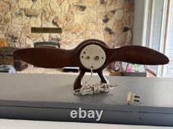 RARE HORLOGE DE PROPELLER D'AVION VINTAGE GENERAL ELECTRIC DES ANNÉES 1940 EUREKA ALARME FONCTIONNE