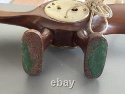 RARE HORLOGE DE PROPELLER D'AVION VINTAGE GENERAL ELECTRIC DES ANNÉES 1940 EUREKA ALARME FONCTIONNE