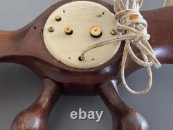 RARE HORLOGE DE PROPELLER D'AVION VINTAGE GENERAL ELECTRIC DES ANNÉES 1940 EUREKA ALARME FONCTIONNE