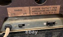 RARE Radio-réveil ancien GE modèle 516F couleur ivoire Fabriqué aux États-Unis FONCTIONNE