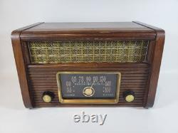 RARE radio à lampes General Electric C-103 vintage des années 1950, coffret en acajou