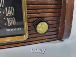 RARE radio à lampes General Electric C-103 vintage des années 1950, coffret en acajou