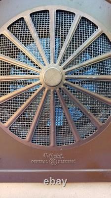 Radiateur Électrique Vintage Antiques Ventilateur GE Hotpoint Art Déco Fonctionne Général Électrique