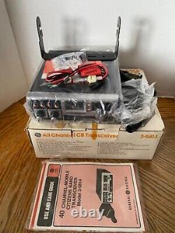 Radio CB NOS General Electric GE 3-5814 40 canaux avec boîte vintage années 70