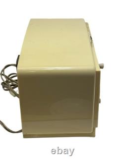 Radio General Electric avec horloge AM FM Modèle 516F Jaune Beurre VTG 1948-50