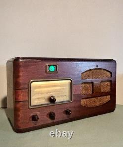 Radio Général Électrique F-74 Magic Eye Art Déco Original Vintage 1937