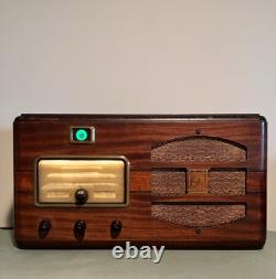 Radio Général Électrique F-74 Magic Eye Art Déco Original Vintage 1937