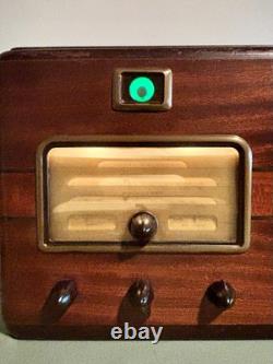 Radio Général Électrique F-74 Magic Eye Art Déco Original Vintage 1937