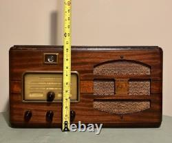 Radio Général Électrique F-74 Magic Eye Art Déco Original Vintage 1937