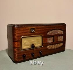 Radio Général Électrique F-74 Magic Eye Art Déco Original Vintage 1937