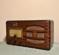 Radio Général Électrique F-74 Magic Eye Art Déco Original Vintage 1937