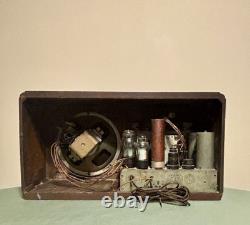 Radio Général Électrique F-74 Magic Eye Art Déco Original Vintage 1937