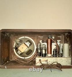 Radio Général Électrique F-74 Magic Eye Art Déco Original Vintage 1937