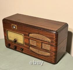 Radio Général Électrique F-74 Magic Eye Art Déco Original Vintage 1937