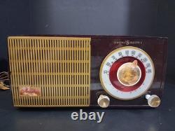 Radio Phono Musaphonic General Electric Bourgogne Tourbillon Vintage Mi-siècle
