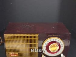 Radio Phono Musaphonic General Electric Bourgogne Tourbillon Vintage Mi-siècle