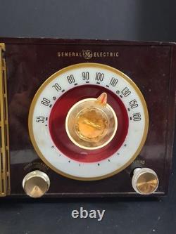 Radio Phono Musaphonic General Electric Bourgogne Tourbillon Vintage Mi-siècle