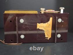 Radio Phono Musaphonic General Electric Bourgogne Tourbillon Vintage Mi-siècle