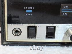 Radio Stéréo AM/FM Vintage Rarissime GE General Electric modèle T2020A et 2 Enceintes