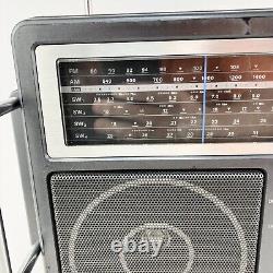 Radio à Ondes Courtes Portable 6 Bandes AM/FM Vintage GE General Electric 7-2990A Testée