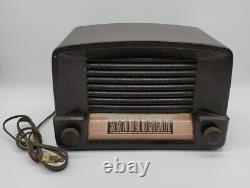 Radio à tube Bakélite General Electric Vintage modèle 114 de l'année 1948 en état de marche 12X8