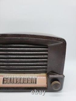 Radio à tube Bakélite General Electric Vintage modèle 114 de l'année 1948 en état de marche 12X8