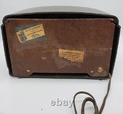 Radio à tube Bakélite vintage General Electric modèle 114, vers 1948 FONCTIONNEL 12X8