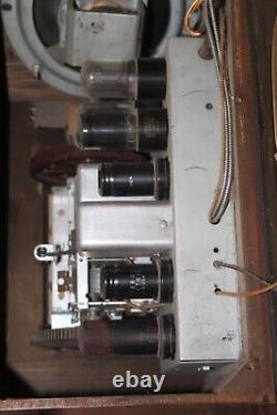 Radio à tube rectangulaire en bois GE GENERAL ELECTRIC Vintage H-624, voix déformées