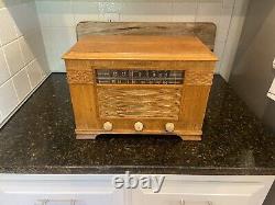 Radio à tube vintage General Electric J-620 J-62 Coffre au trésor Radio Rare