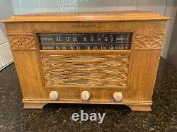 Radio à tube vintage General Electric J-620 J-62 Coffre au trésor Radio Rare