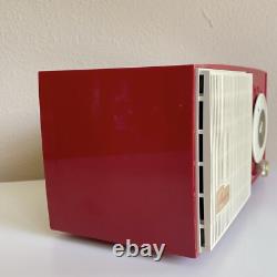 Radio à tubes AM modèle 471 de General Electric de 1955, rouge et blanc vintage, véritable charmeur