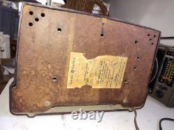 Radio à tubes Vintage Ge General Electric Modèle 404 Bandes AM Pièces Réparation