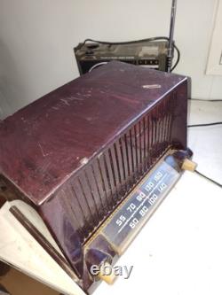 Radio à tubes Vintage Ge General Electric Modèle 404 Bandes AM Pièces Réparation