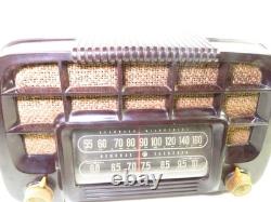 Radio à tubes Vintage General Electric GE AM/OC, Fonctionnelle, RARE