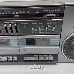 Radio-cassette portable stéréo vintage General Electric 3-5682A, boombox rétro