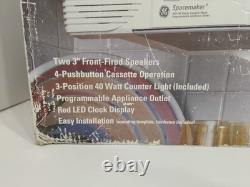 Radio cassette stéréo de cuisine GE Spacemaker vintage des années 1990 blanche NEUVE